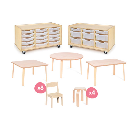 Classroom Furniture Pack with 26cm Seat & 46cm Height