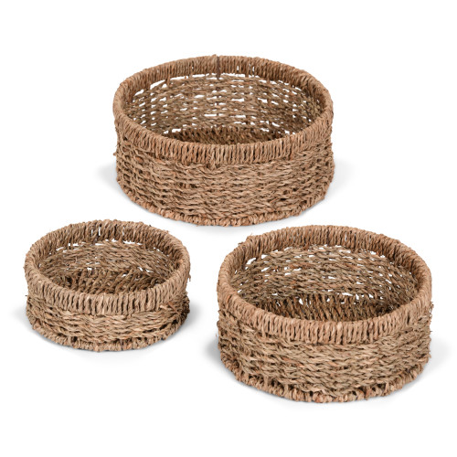 Set of Round Seagrass Baskets