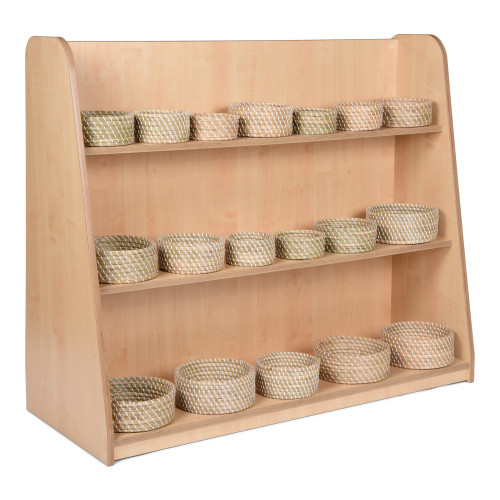 High Level Unit with Natural Round Basket Set
