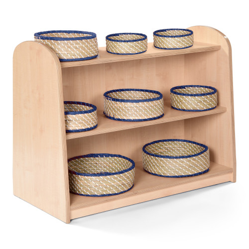 Low Level Unit with Blue Trim Basket Set