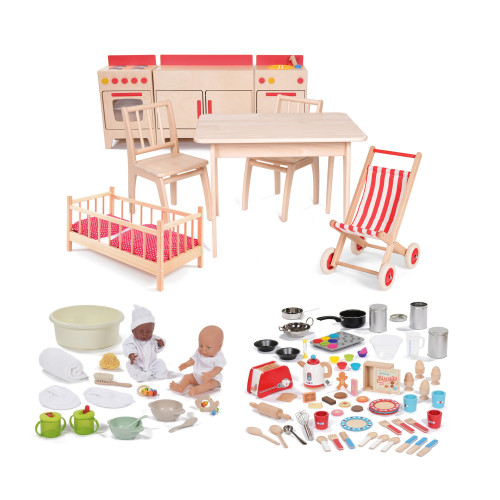 Complete Domestic Role Play Area Set 3-4yrs (with resources)