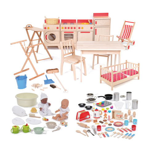 Complete Domestic Role Play Area Set 4-5yrs (with resources)