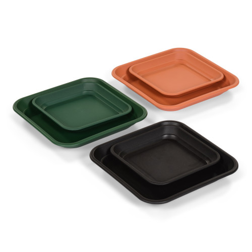 Set of Coloured Square Trays
