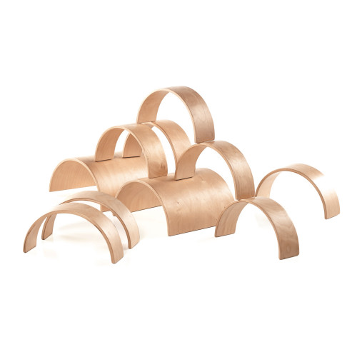 Large Wooden Arches and Tunnels Block Play