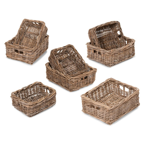 Low Level Rattan Basket Set