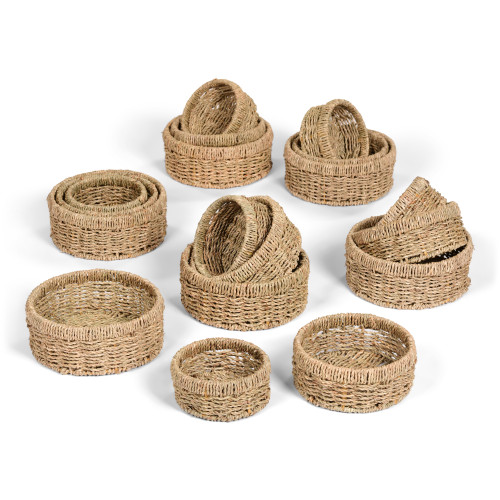 High Level Round Seagrass Basket Set