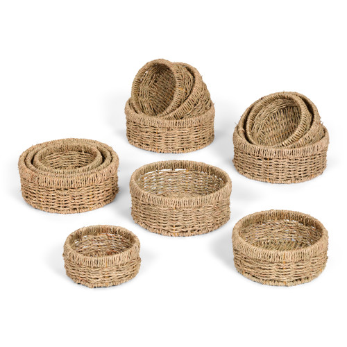Mid Level Round Seagrass Basket Set