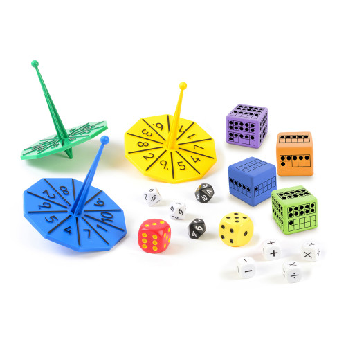 Set of Maths Dice and Spinners