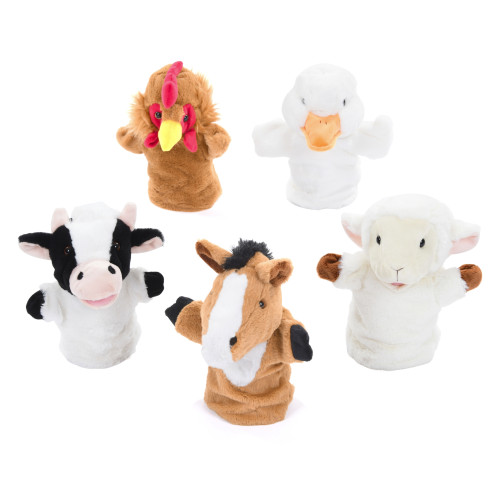 Set of Farm Animal Hand Puppets