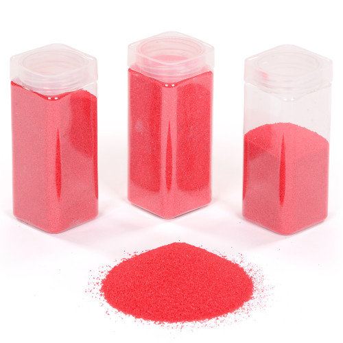 Containers of Red Coloured Sand