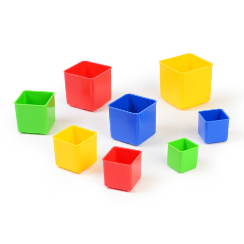 Set of Multicoloured Stacking Cube Cups