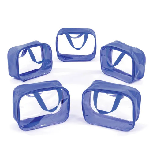 Going Home Bags Set of x5 Blue Transparent 3-6yrs