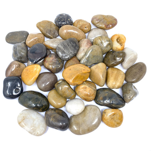 Set of Mixed Natural Smooth River Gems Stones 
