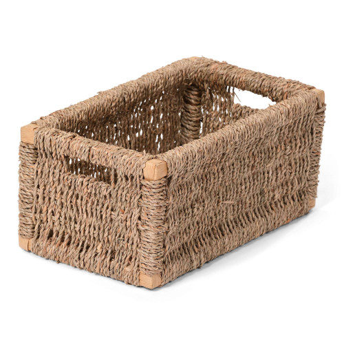 Large Rectangular Seagrass Basket with Handles