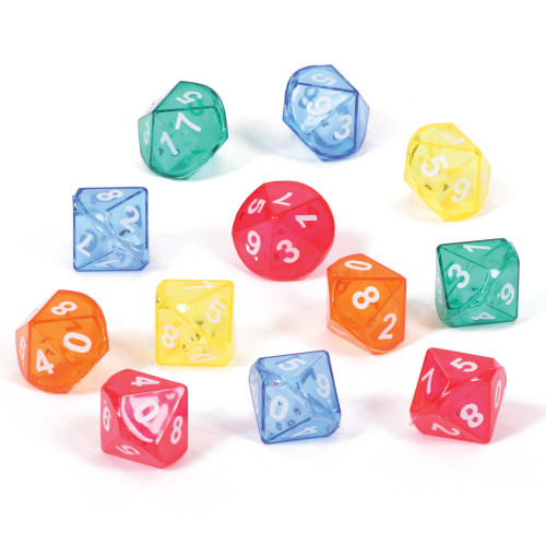 Set of Maths Ten Sided Dice in Dice