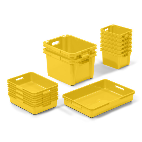 Mid Level Plastic Storage Set Yellow