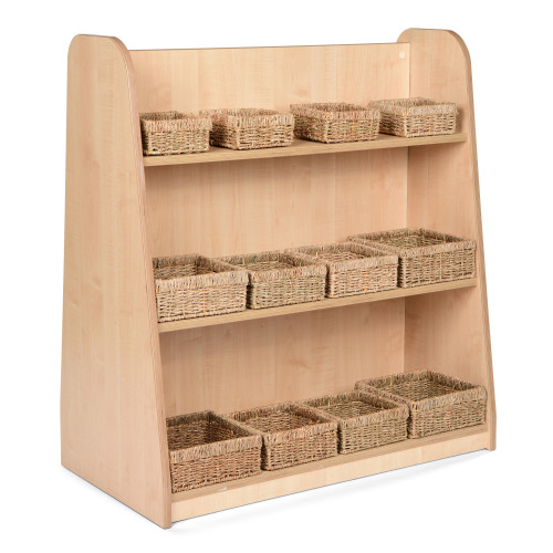 Mid Level Unit with Square Seagrass Basket Set