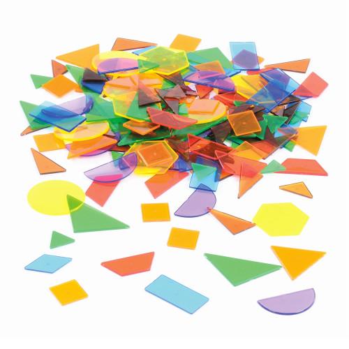 Set of Maths Coloured Translucent Shapes
