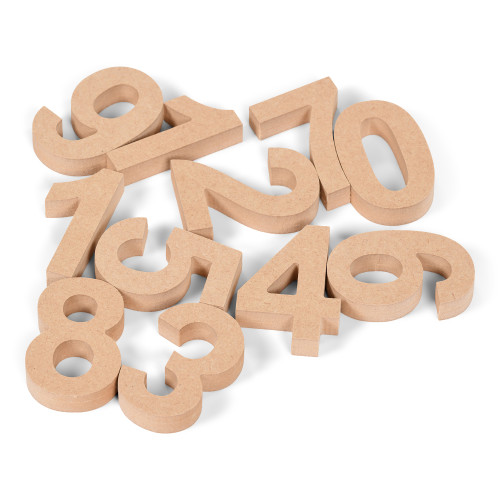 Set of MDF Wooden Numbers 1-10