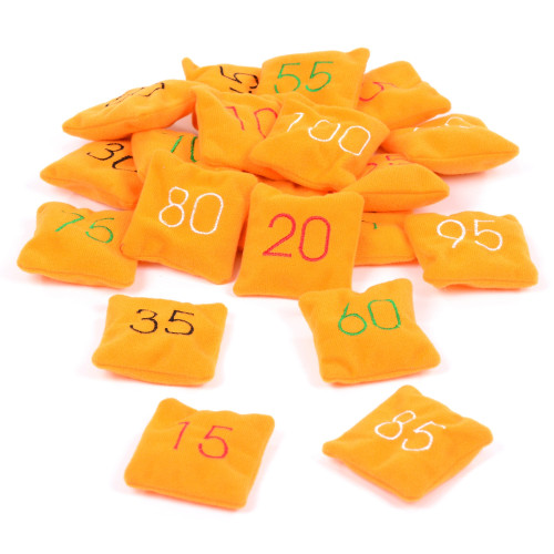 Set of Multiples of 5 Maths Bean Bags