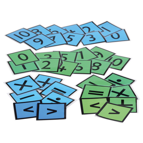 Set of Maths Number Cards and Symbols
