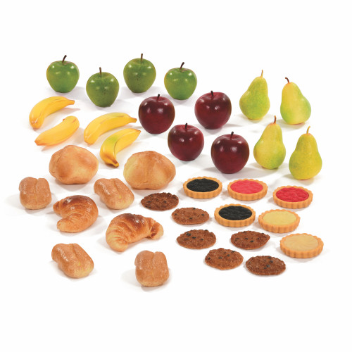 Role Play Fruit and Pastry Plastic Food Set