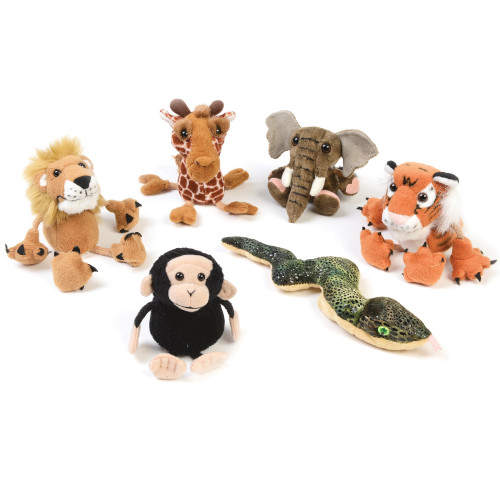 Set of Wild Animal Finger Puppets Set
