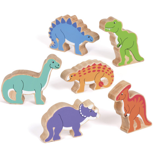 Set of Wooden Dinosaurs