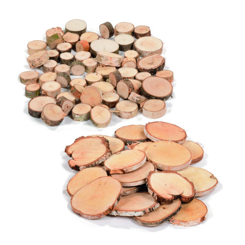 Set of Maths Wooden Discs and Slices