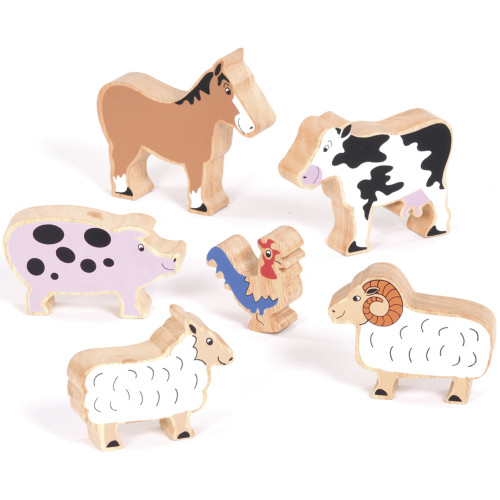 Set of Wooden Farm Animals