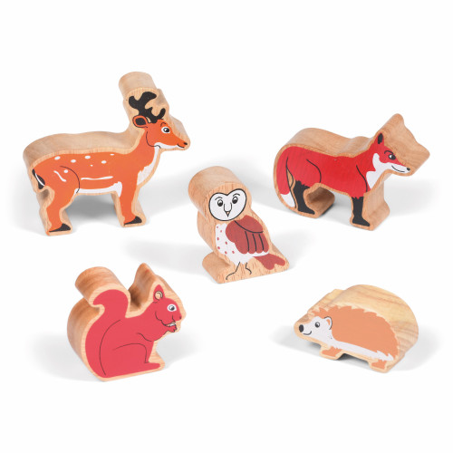 Small World Set of Wooden Forest Animals