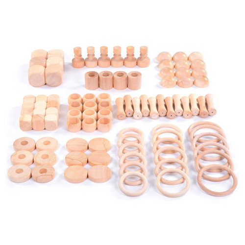 Set of Wooden Maths Play Shapes