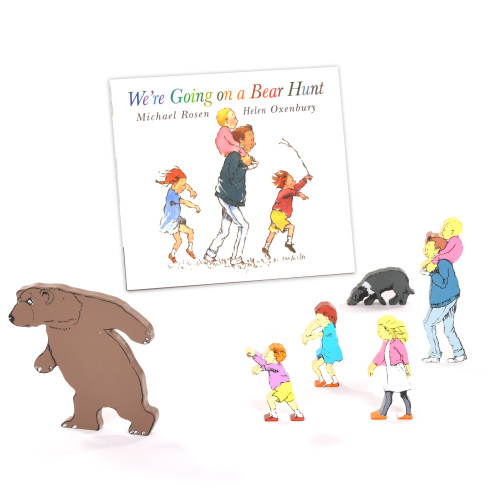 We’re Going on a Bear Hunt Book and Wooden Character Set