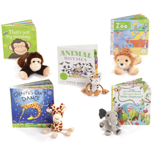 Wild Animal Stories Books and Finger Puppets Collection 2-3yrs