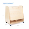 Mobile Double Sided Shelving & Paint Easel Unit