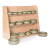 High Level Green Trim Round Basket Storage Set