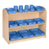Low Level Plastic Storage Set with Pots (Blue)