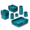 Mid Level Unit with Plastic Storage & Pots (Turquoise)