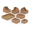 Mid Level Unit with Rectangle Seagrass Basket Set