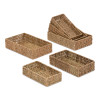 Mid Level Unit with Shallow Rectangle Seagrass Basket Set